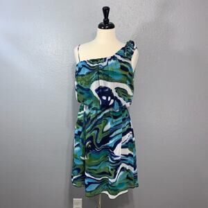 Valerie Bertinelli Rosette One Shoulder Dress 6